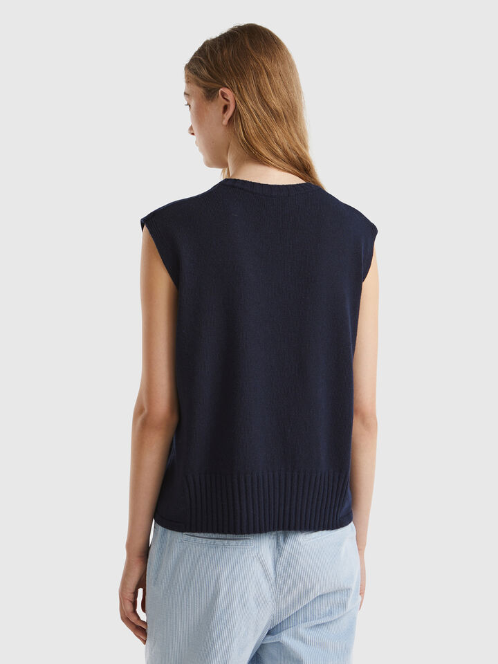 SLEEVELESS SWEATER Women image number 2